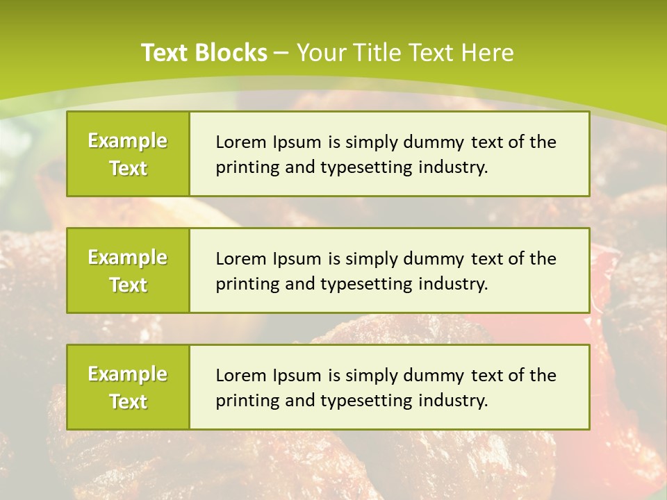 Grilled Pepper Kebap PowerPoint Template