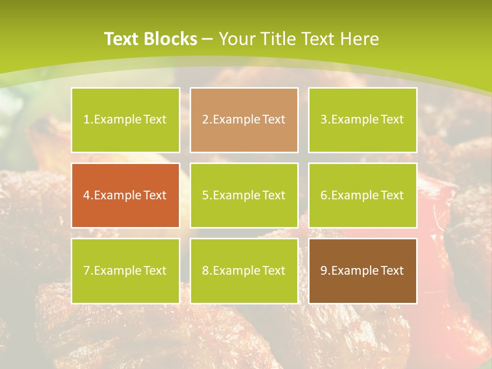 Grilled Pepper Kebap PowerPoint Template