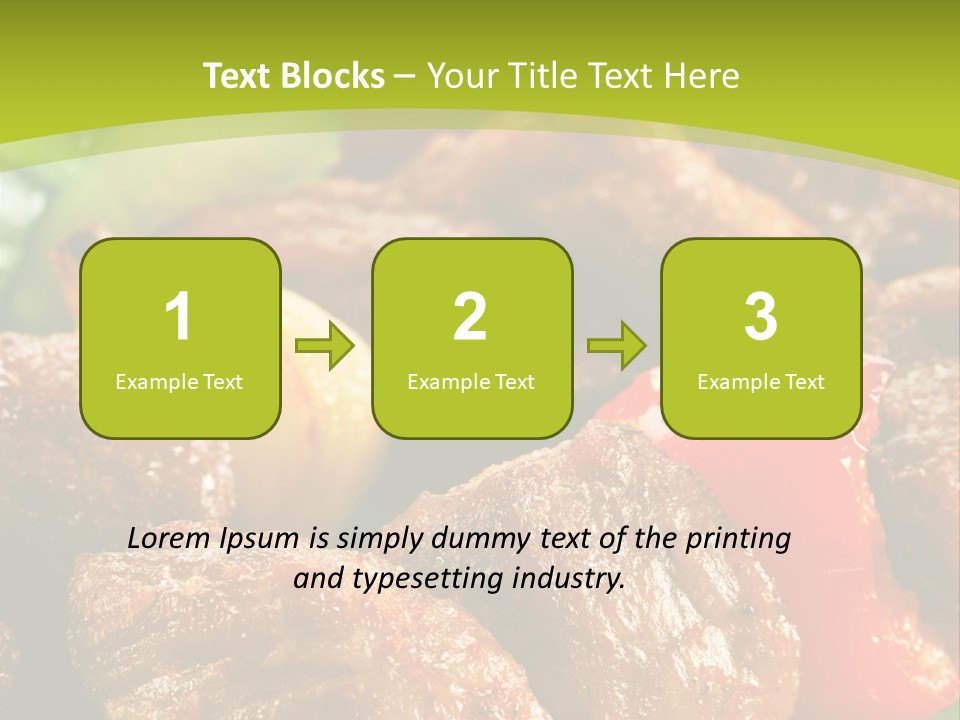 Grilled Pepper Kebap PowerPoint Template