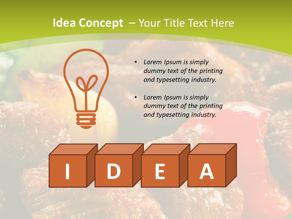 Grilled Pepper Kebap PowerPoint Template