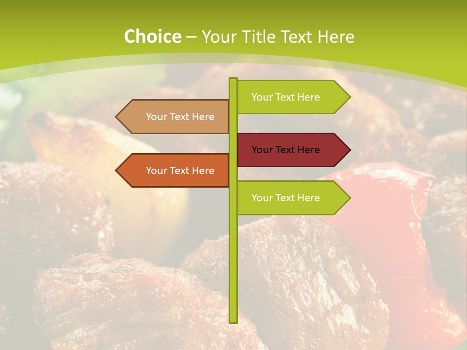 Grilled Pepper Kebap PowerPoint Template