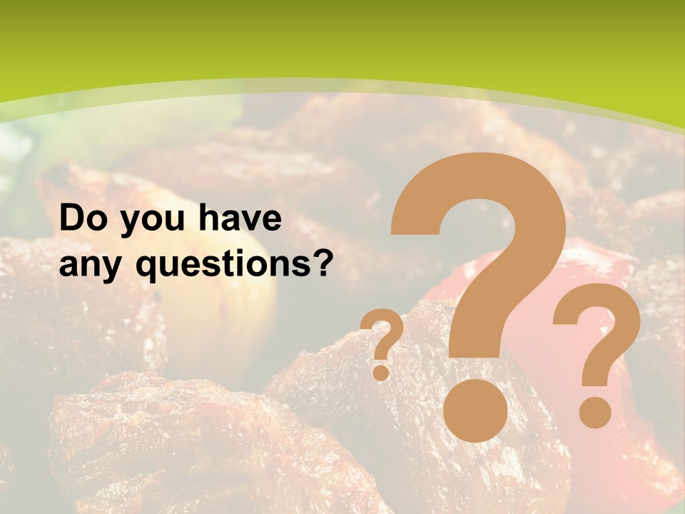 Grilled Pepper Kebap PowerPoint Template