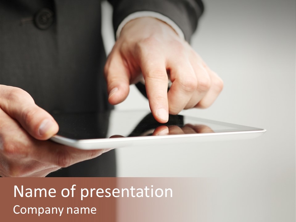 Display Male White PowerPoint Template