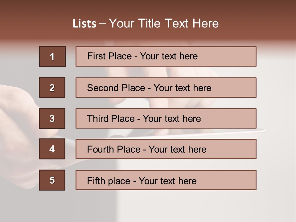 Display Male White PowerPoint Template