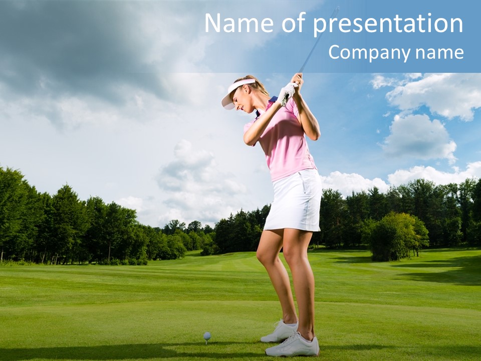 Woman Active Cup PowerPoint Template