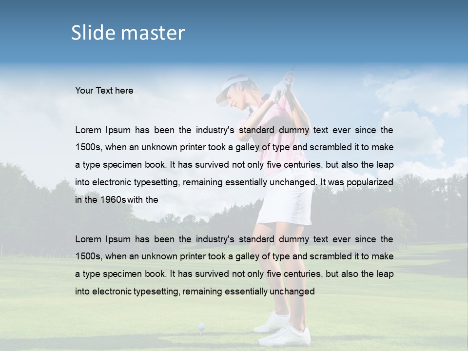 Woman Active Cup PowerPoint Template