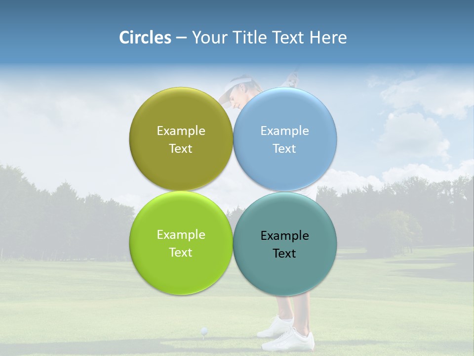 Woman Active Cup PowerPoint Template