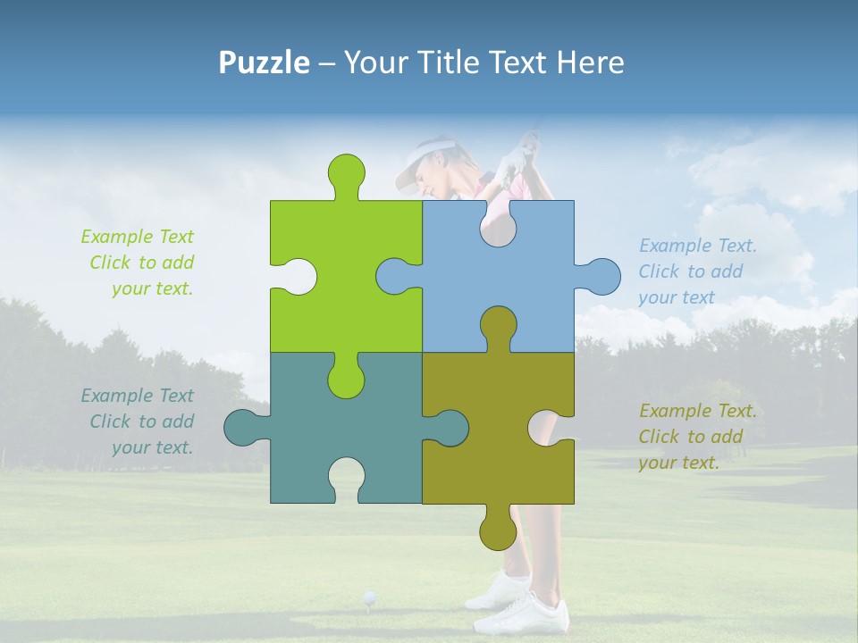 Woman Active Cup PowerPoint Template