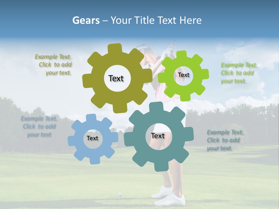 Woman Active Cup PowerPoint Template