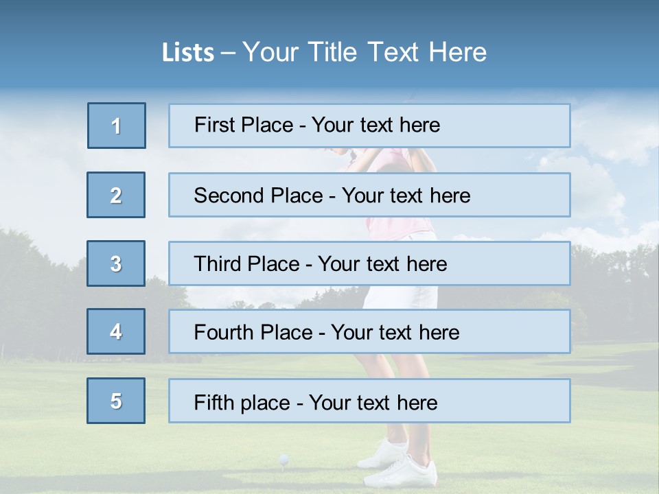 Woman Active Cup PowerPoint Template