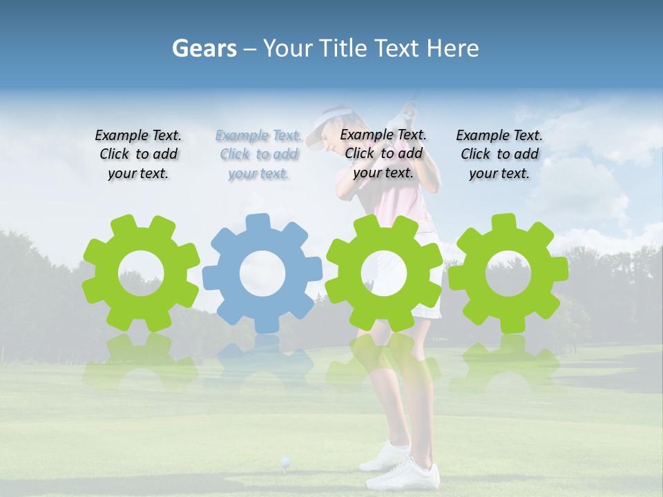 Woman Active Cup PowerPoint Template