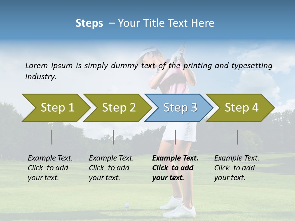 Woman Active Cup PowerPoint Template