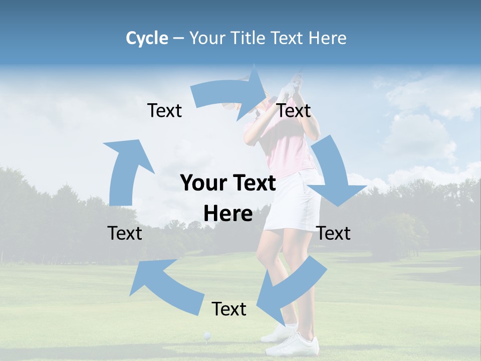 Woman Active Cup PowerPoint Template