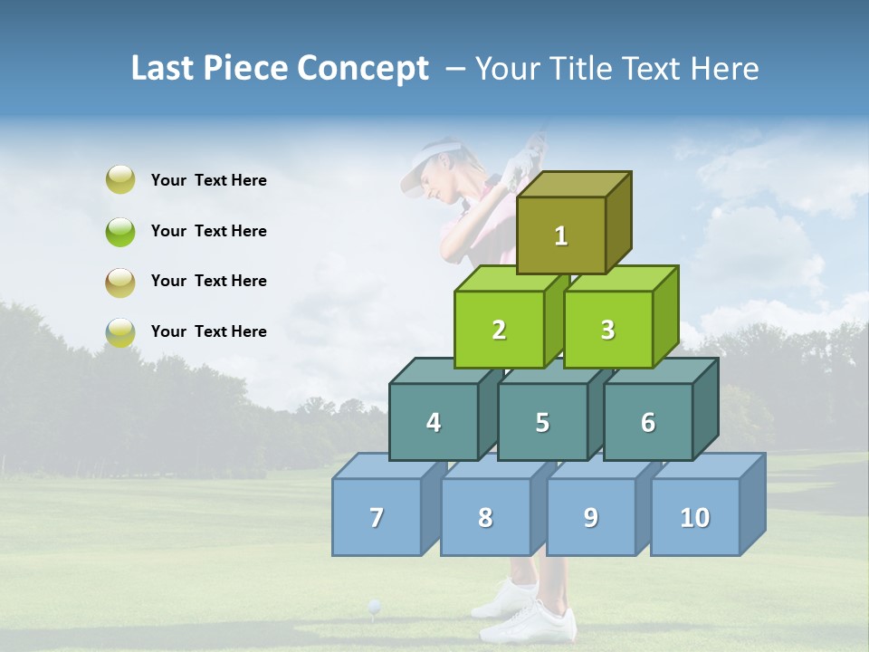 Woman Active Cup PowerPoint Template