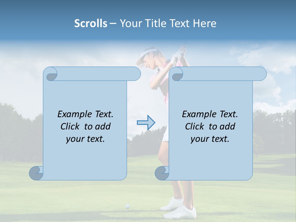 Woman Active Cup PowerPoint Template