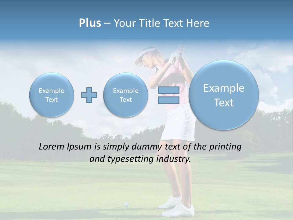 Woman Active Cup PowerPoint Template