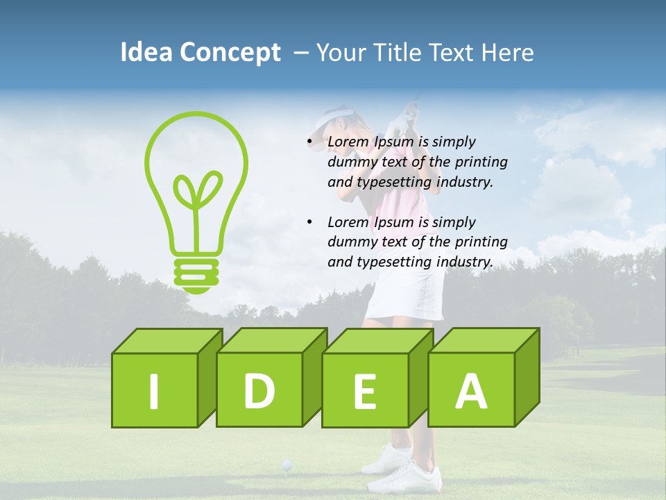 Woman Active Cup PowerPoint Template