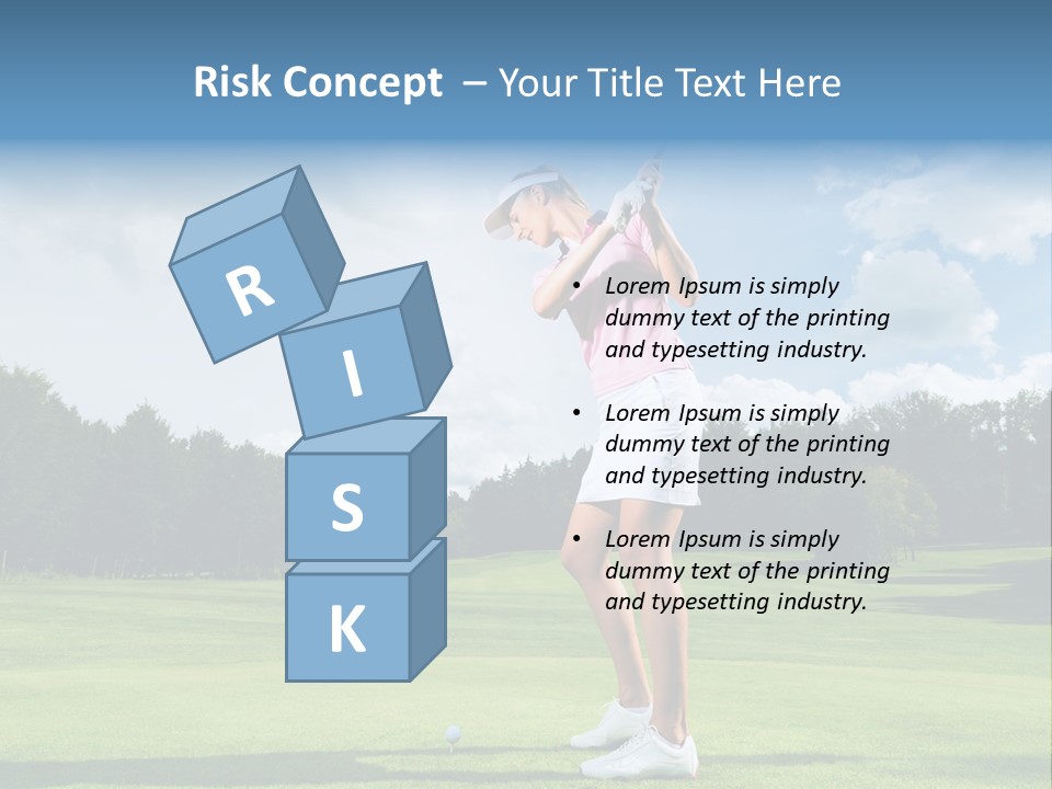 Woman Active Cup PowerPoint Template