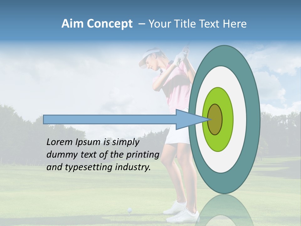 Woman Active Cup PowerPoint Template