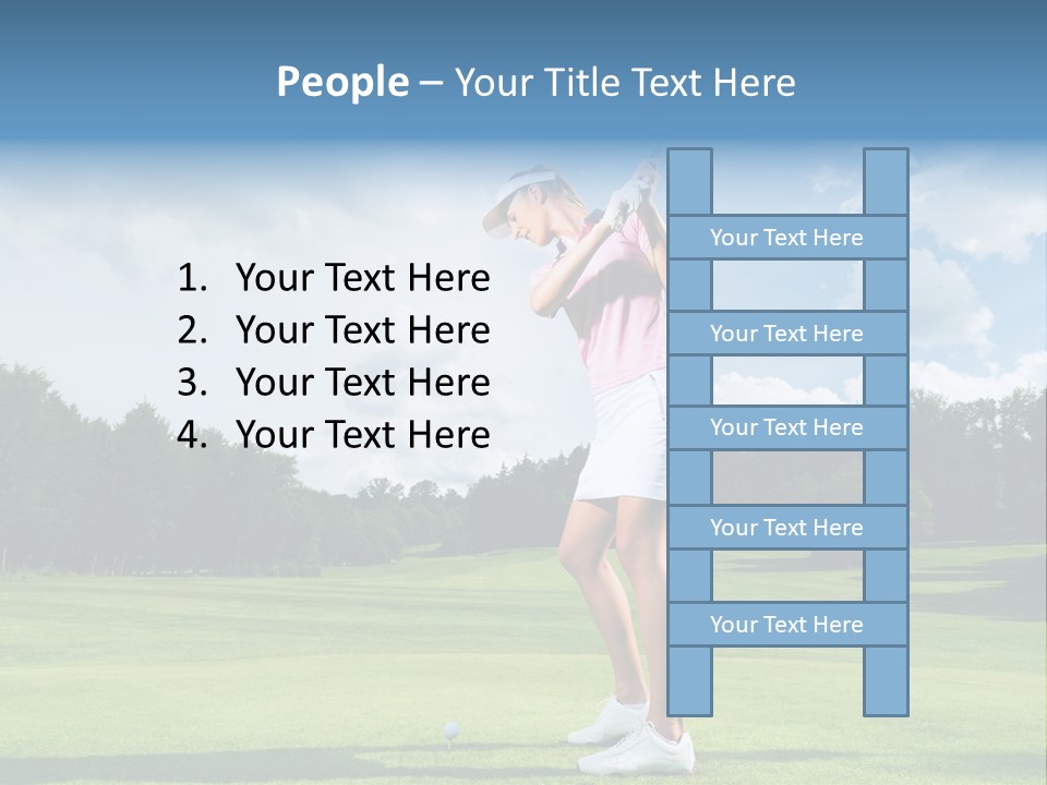 Woman Active Cup PowerPoint Template