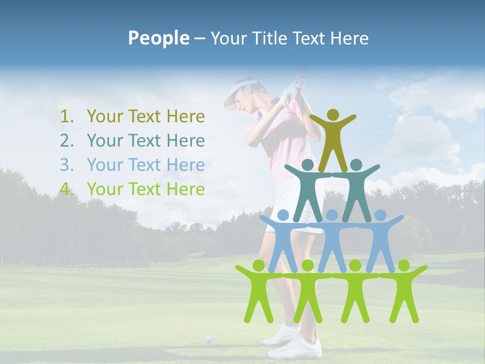 Woman Active Cup PowerPoint Template