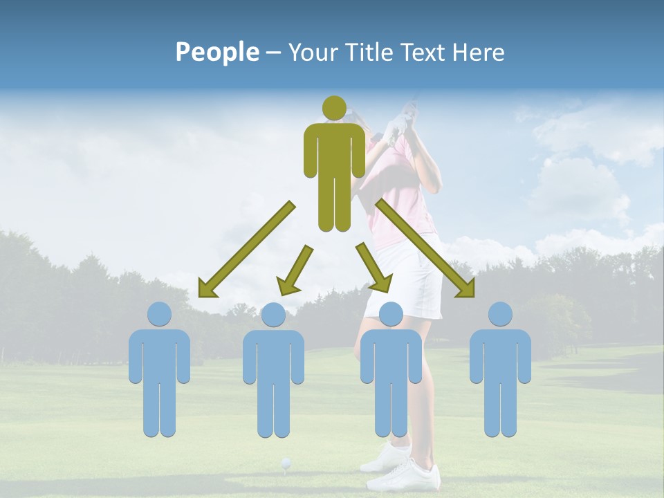 Woman Active Cup PowerPoint Template