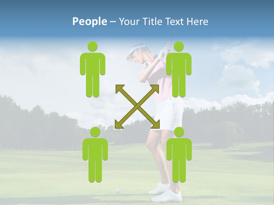 Woman Active Cup PowerPoint Template