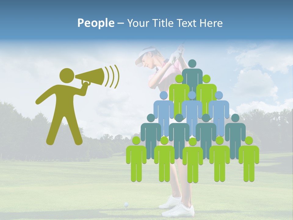 Woman Active Cup PowerPoint Template