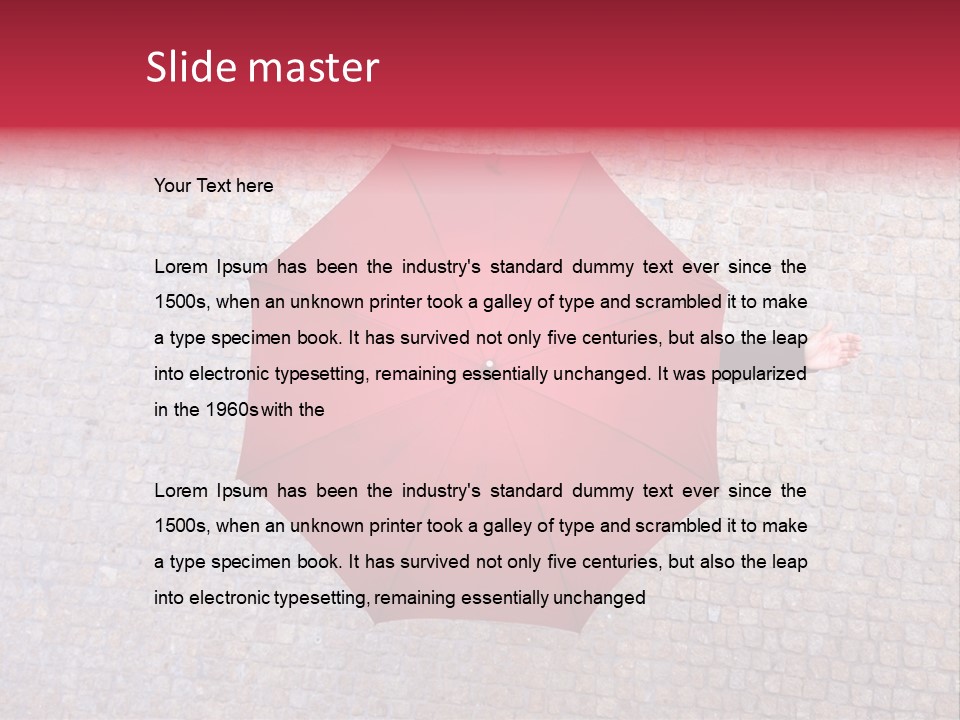 Girl Stand Caucasian PowerPoint Template