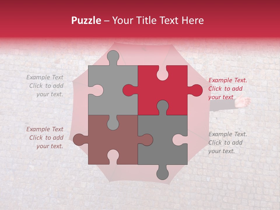 Girl Stand Caucasian PowerPoint Template