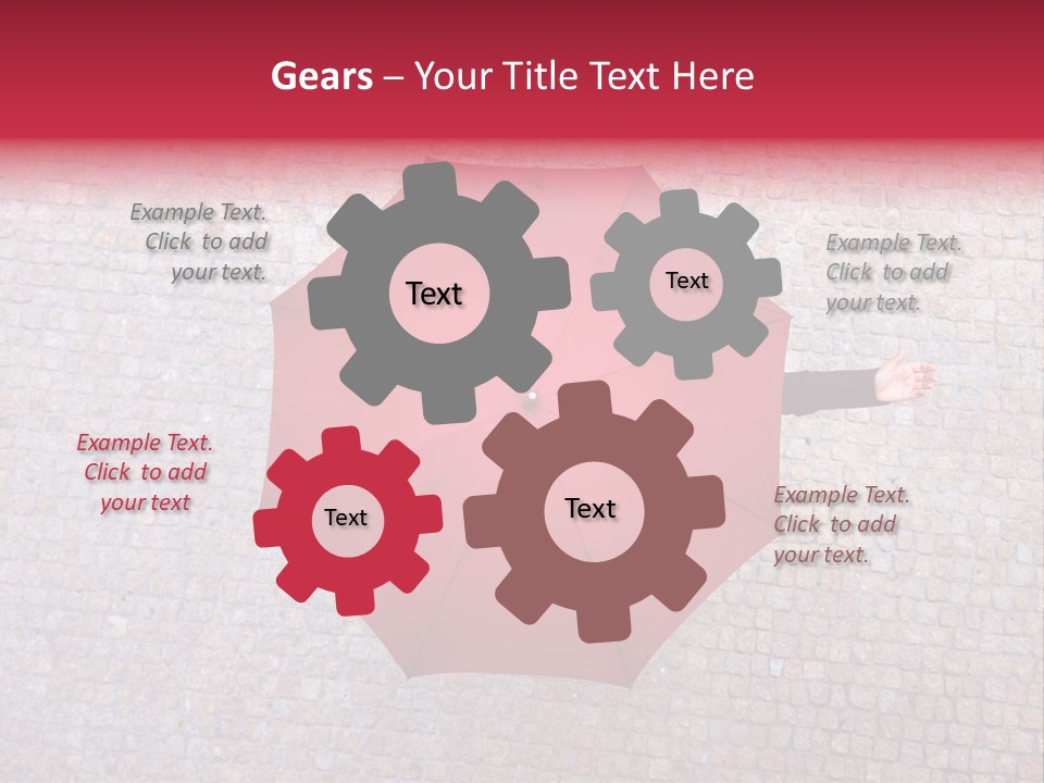 Girl Stand Caucasian PowerPoint Template