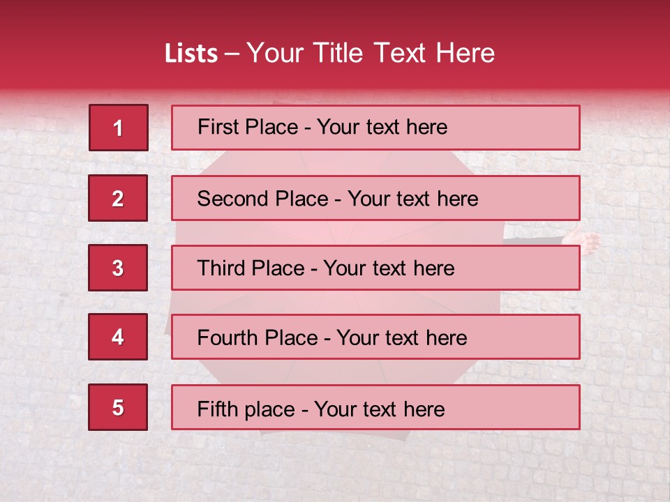 Girl Stand Caucasian PowerPoint Template