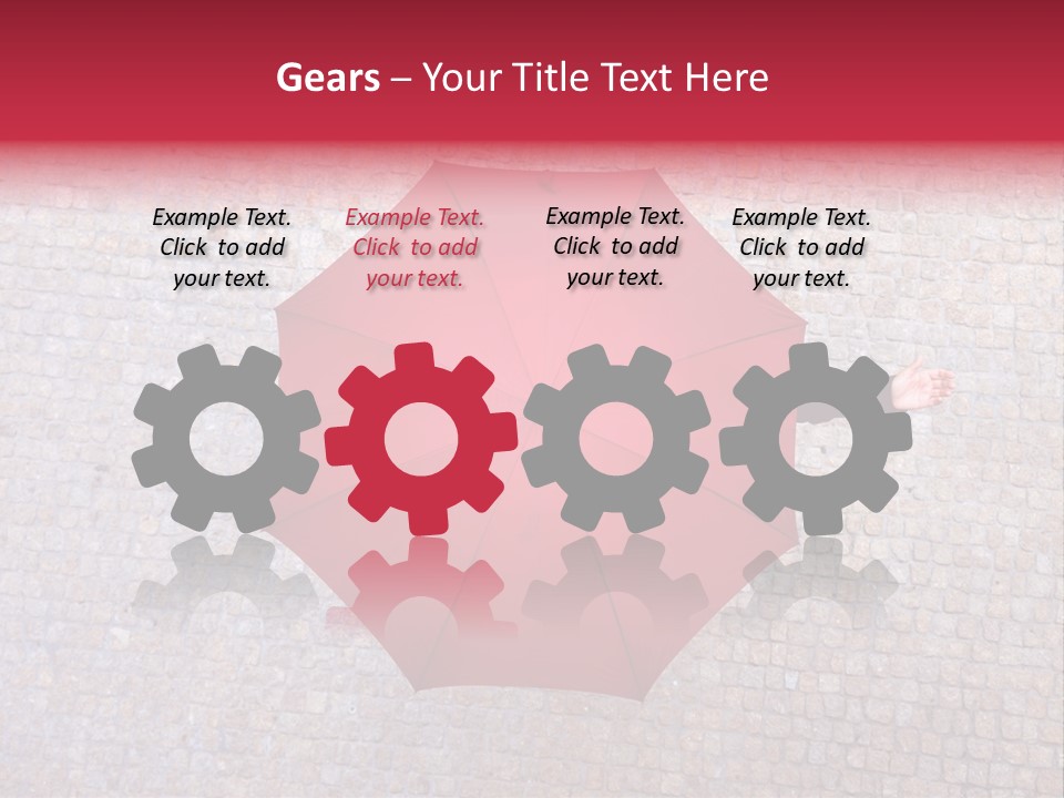 Girl Stand Caucasian PowerPoint Template