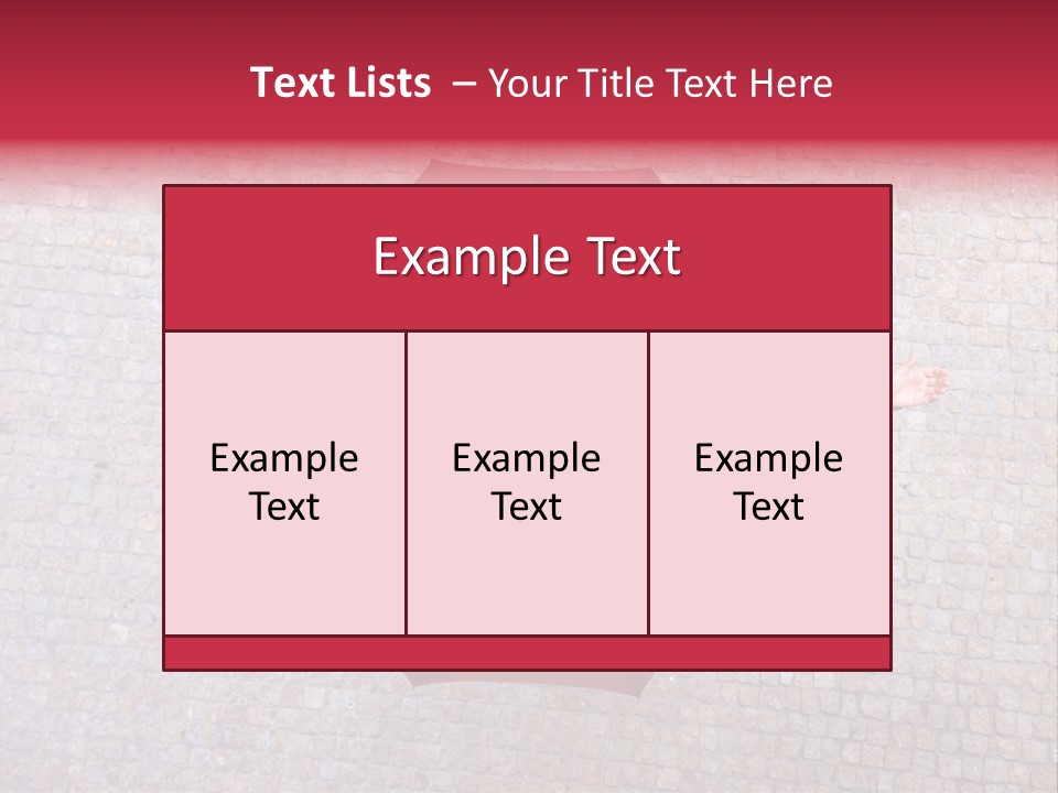 Girl Stand Caucasian PowerPoint Template