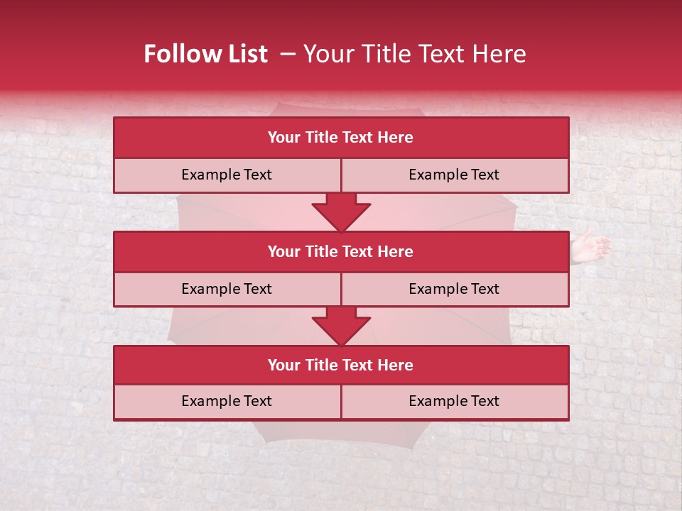 Girl Stand Caucasian PowerPoint Template