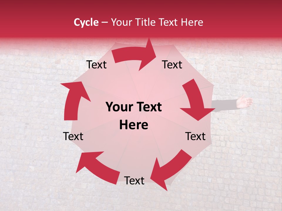 Girl Stand Caucasian PowerPoint Template