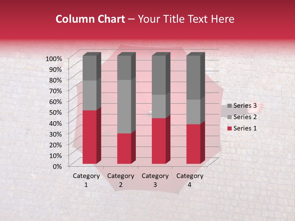 Girl Stand Caucasian PowerPoint Template