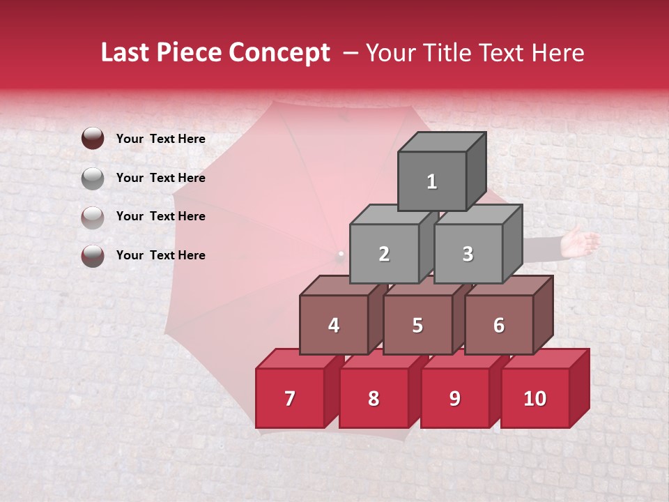 Girl Stand Caucasian PowerPoint Template