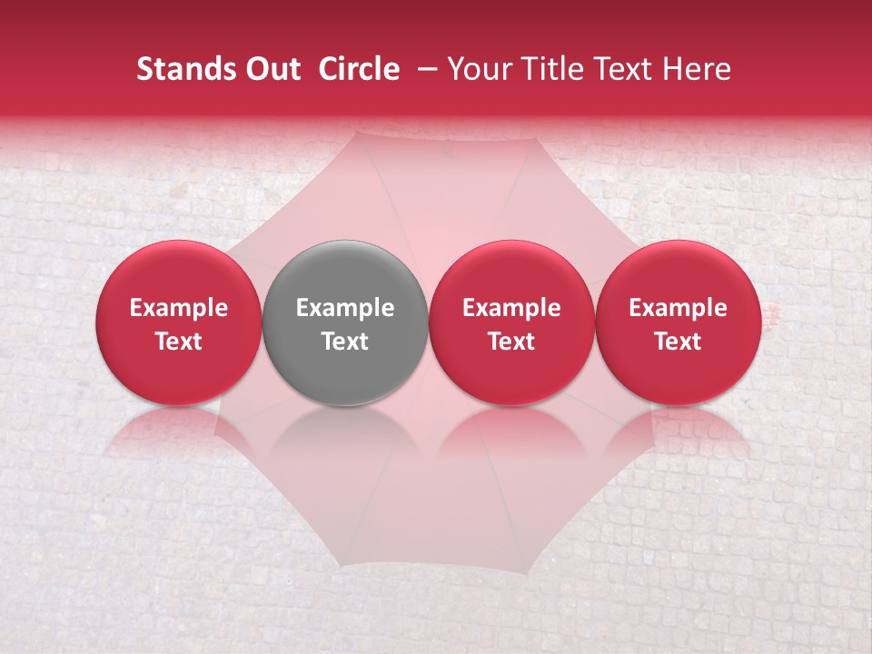 Girl Stand Caucasian PowerPoint Template