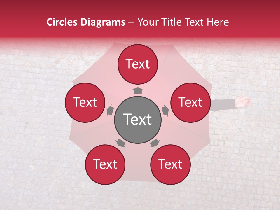 Girl Stand Caucasian PowerPoint Template