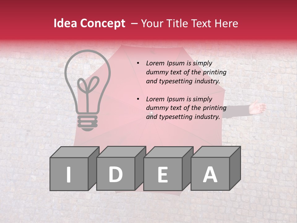 Girl Stand Caucasian PowerPoint Template