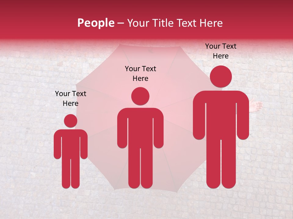 Girl Stand Caucasian PowerPoint Template