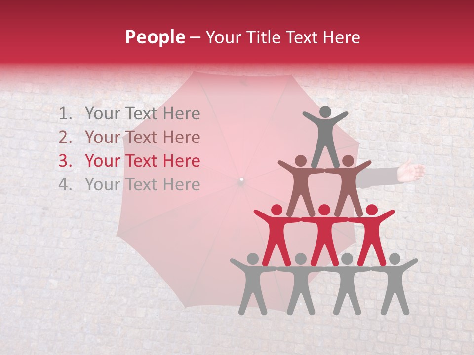 Girl Stand Caucasian PowerPoint Template