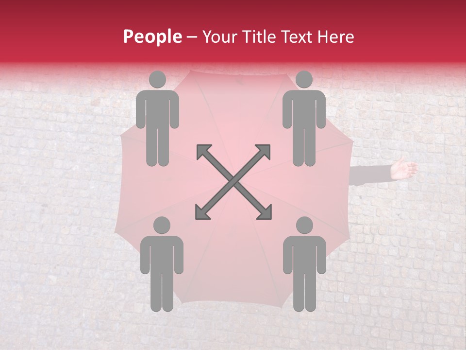 Girl Stand Caucasian PowerPoint Template