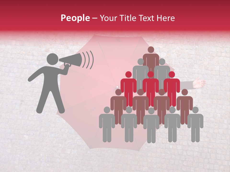 Girl Stand Caucasian PowerPoint Template