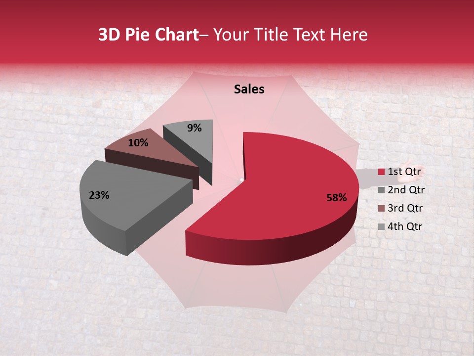 Girl Stand Caucasian PowerPoint Template