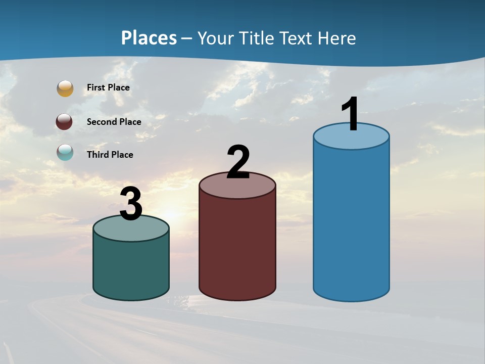 Blue Storm Road PowerPoint Template