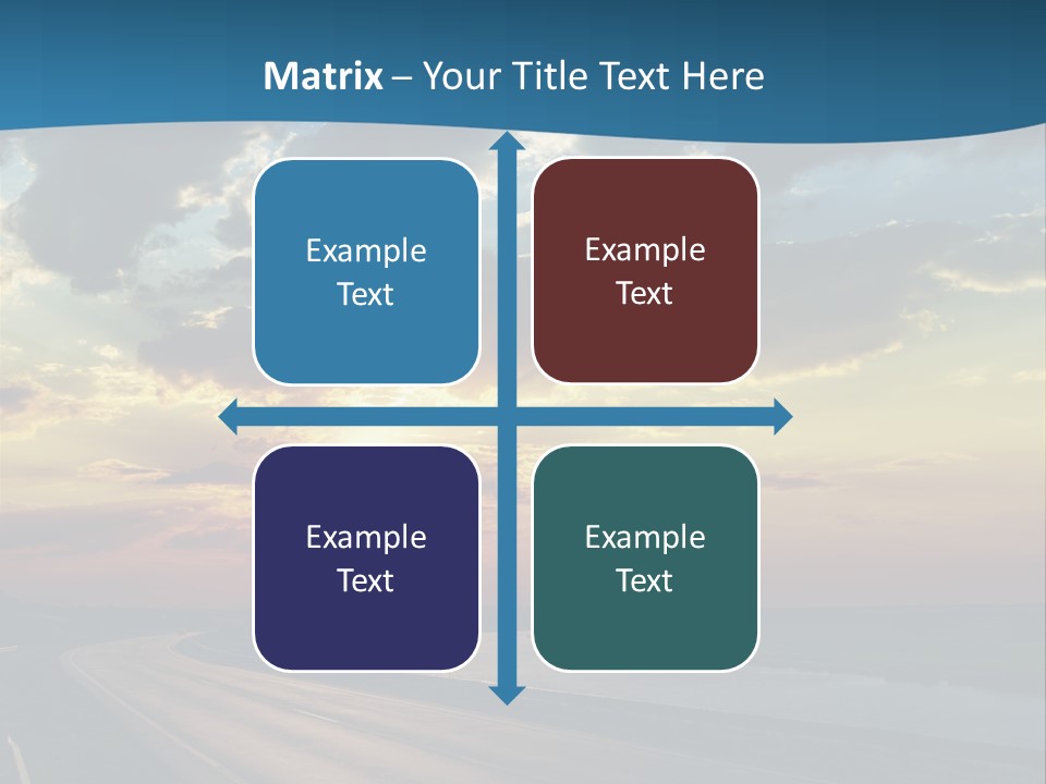 Blue Storm Road PowerPoint Template