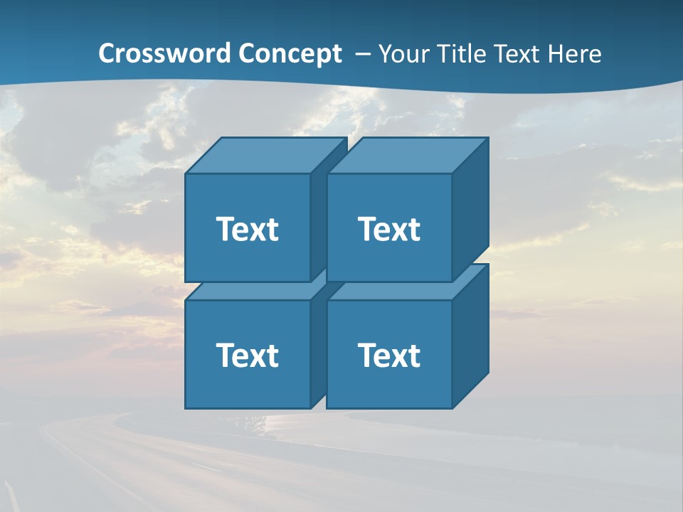 Blue Storm Road PowerPoint Template