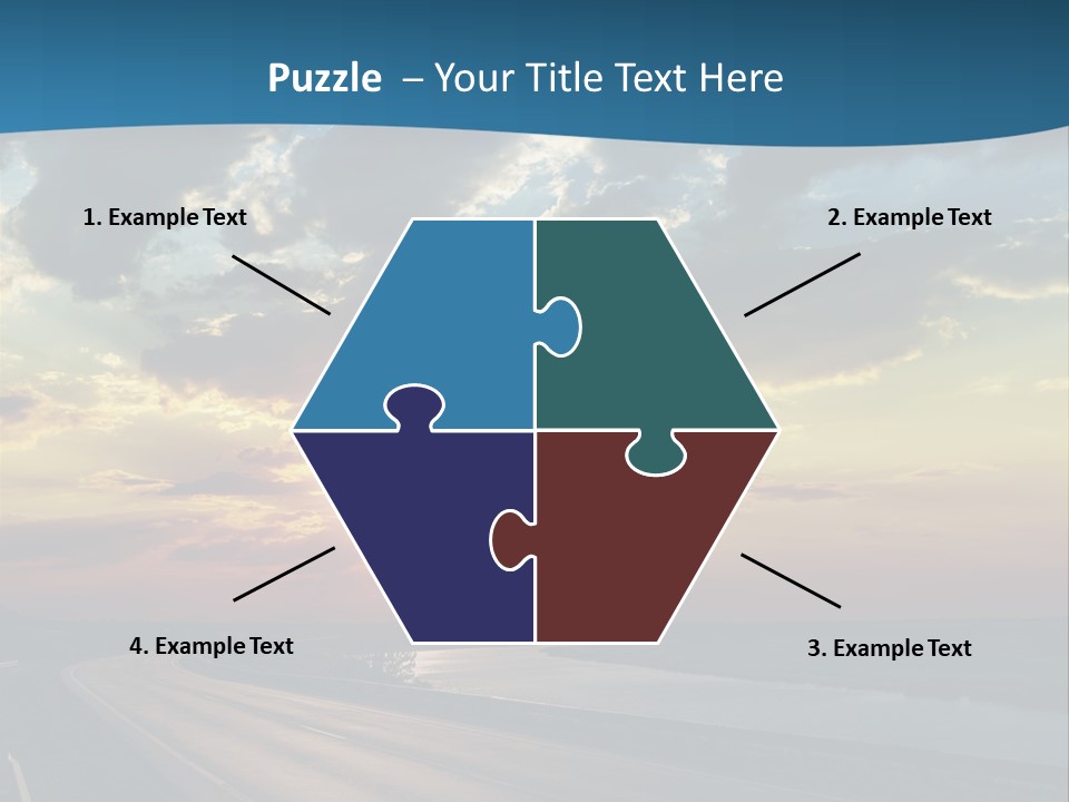 Blue Storm Road PowerPoint Template